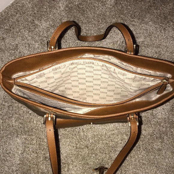 Michael Kors jet set nylon large pocket tan tote - Picture 5 of 8